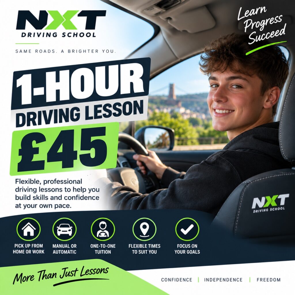 Learner taking a one-hour driving lesson with NXT Driving School