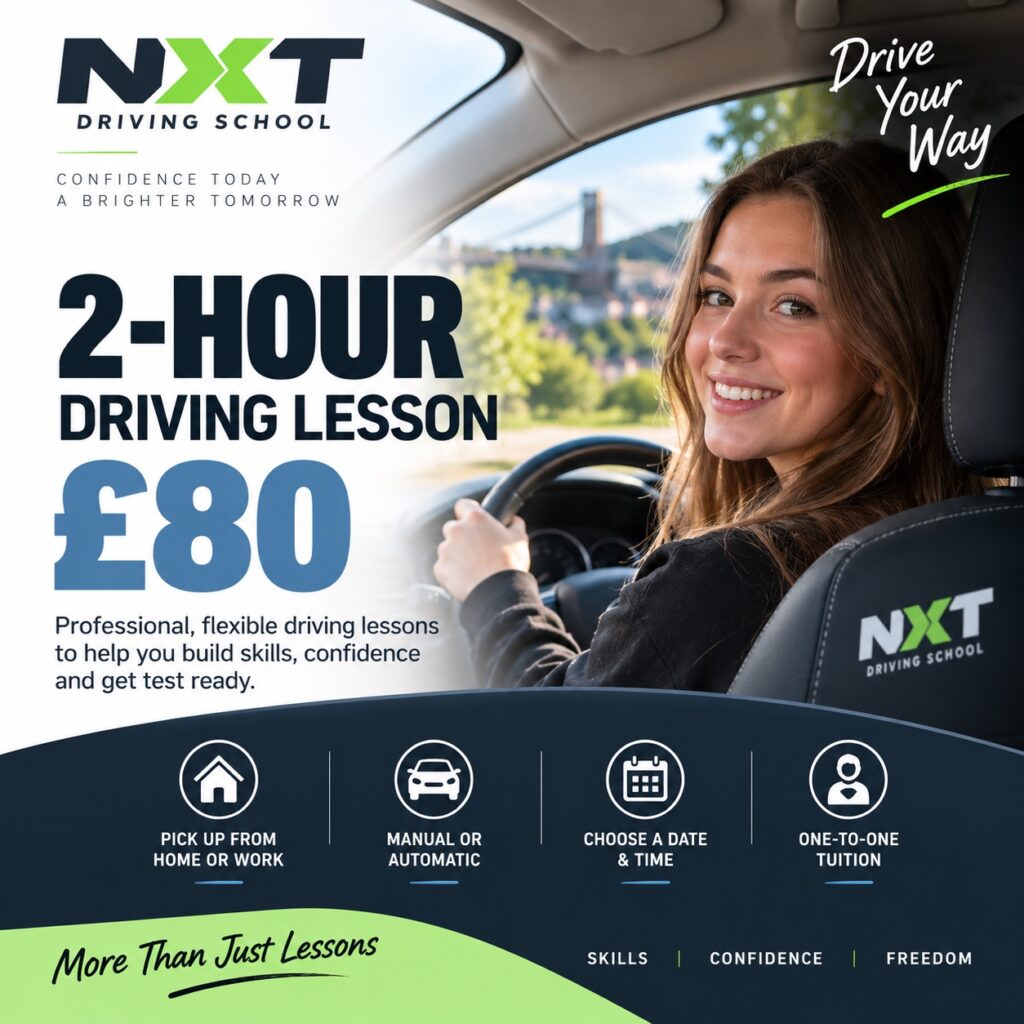 Learner driver taking a 2-hour driving lesson with NXT Driving School